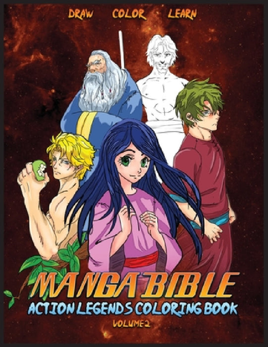Manga Bible Action Legends Vol 2: Coloring Book by Javier H. Ortiz, Antonio Soriano