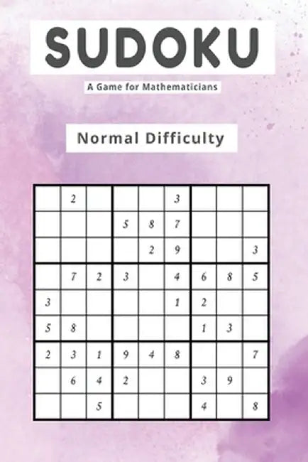 Sudoku A Game for Mathematicians Normal Difficulty by Johnson