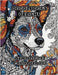Doodle Dogs Delight: Symmetrical Canine Zen Art by Colorzen