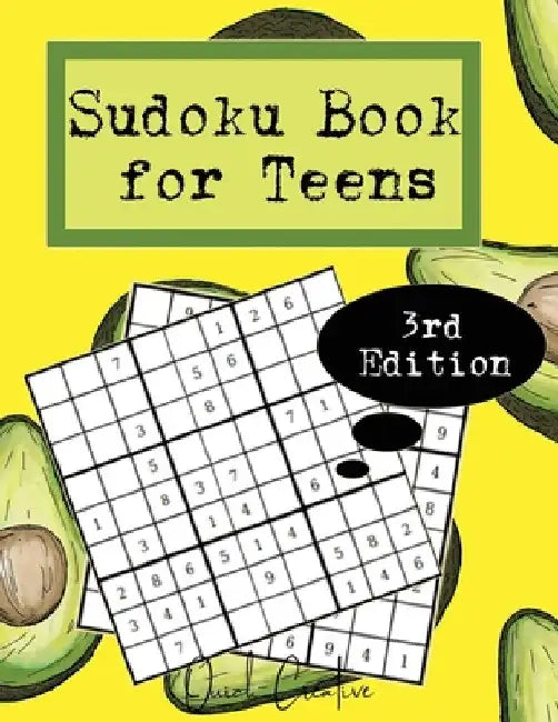 Sudoku Book For Teens 3rd Edition: Easy to Medium Sudoku Puzzles Including 330 Sudoku Puzzles with Solutions, Avocado Edition, Great Gift for Teens or by Quick Creative