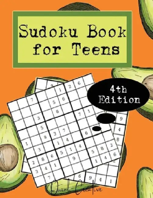 Sudoku Book For Teens 4th Edition: Easy to Medium Sudoku Puzzles Including 330 Sudoku Puzzles with Solutions, Avocado Edition, Great Gift for Teens or by Quick Creative