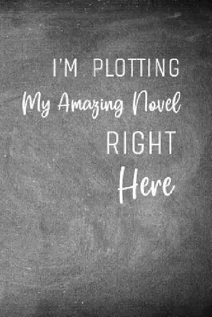 I'm Plotting My Amazing Novel Right Here: Chalkboard Workbook and Notebook for Aspiring Writers to Plan their Next Novel by Jo Sandelwood