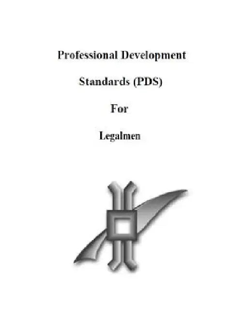 Professional Development Standards (PDS) For Legalmen: Jag/CNLSCINST 1500.5 by U. S. Navy Judge Advocate General
