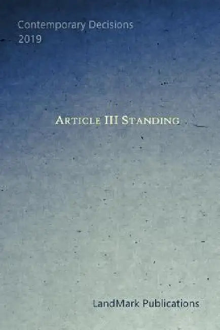 Article III Standing by Landmark Publications