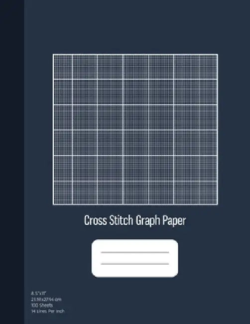 Cross Stitch Graph Paper: 14 Lines Per Inch, Graph Paper for Embroidery and Needlework, 8.5''x11'', 100 Sheets by Graphyco Publishing
