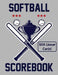Softball Scorebook With Lineup Cards: 50 Scorecards For Baseball and Softball Games by Francis Faria