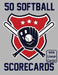 50 Softball Scorecards With Lineup Cards: 50 Scorecards For Softball Games by Francis Faria