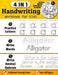 Handwriting Workbook for Kids: 4-in-1 Alphabets Handwriting Practice Book to Master Letters, Words & Animal Quiz Sentences, 26 Animal Coloring Pages by Denis Jean