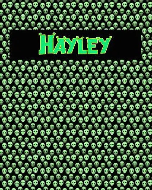 120 Page Handwriting Practice Book with Green Alien Cover Hayley: Primary Grades Handwriting Book by Sheldon Franks