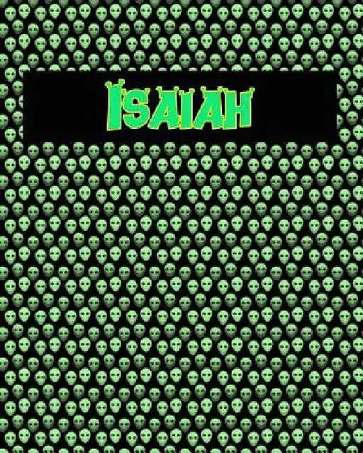 120 Page Handwriting Practice Book with Green Alien Cover Isaiah: Primary Grades Handwriting Book by Sheldon Franks