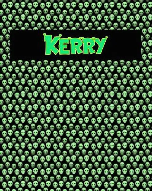 120 Page Handwriting Practice Book with Green Alien Cover Kerry: Primary Grades Handwriting Book by Sheldon Franks