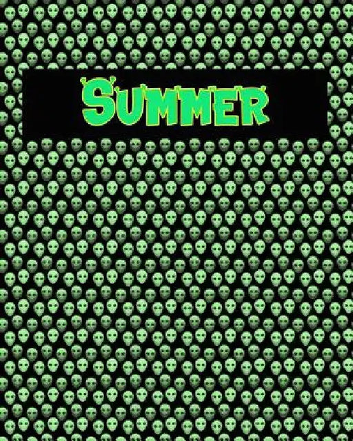 120 Page Handwriting Practice Book with Green Alien Cover Summer: Primary Grades Handwriting Book by Sheldon Franks