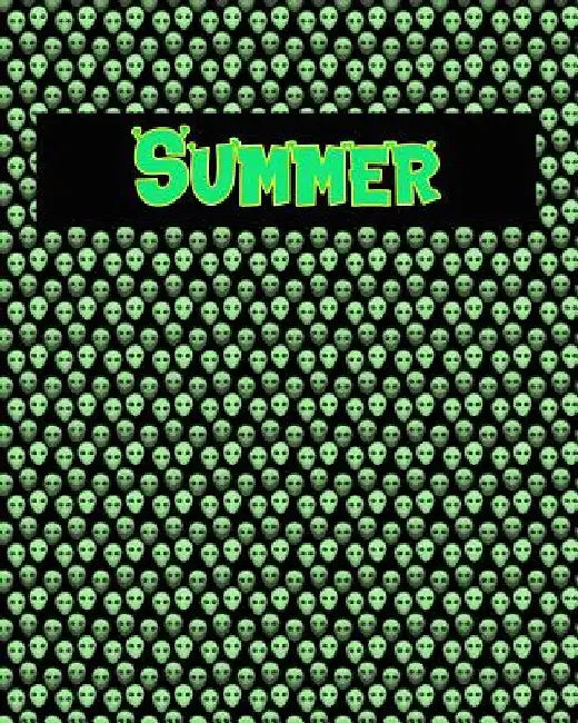 120 Page Handwriting Practice Book with Green Alien Cover Summer: Primary Grades Handwriting Book by Sheldon Franks