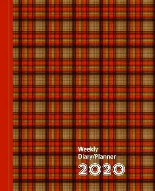 Orange Mix Plaid Check Design: Diary Weekly Spreads January to December by Shayley Stationery Books