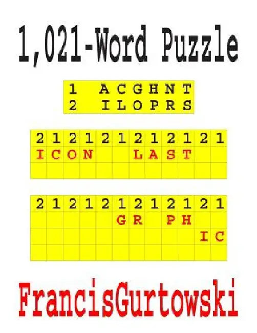 1,021-Word Puzzle by Francis Gurtowski
