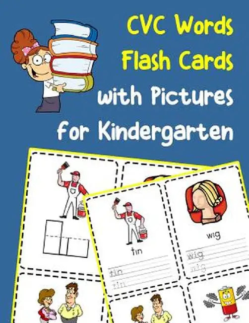 CVC Words Flash Cards with Pictures for Kindergarten: Vowels and consonants missing word activity f by Griffi, Shani