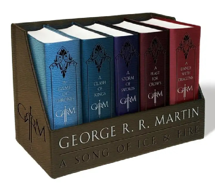 George R. R. Martin's a Game of Thrones Leather-Cloth Boxed Set (Song of Ice and Fire Series): A Game of Thrones, a Clash of Kings, a Storm of Swords, by George R. R. Martin