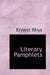 Literary Pamphlets by Ernest Rhys