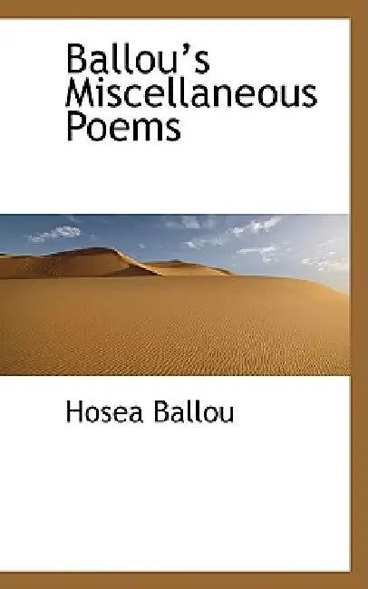 Ballou's Miscellaneous Poems by Hosea Ballou