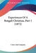 Experiences Of A Bengali Christian, Part 1 (1872) by Cones and Company