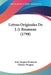 Lettres Originales De J.-J. Rousseau (1798) by Jean-Jacques Rousseau, Charles Pougens