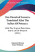 One Hundred Sonnets, Translated After The Italian Of Petrarca: With The Original Text, Notes And A Life Of Petrarch (1841) by Francesco Petrarca, Susan Wollaston