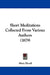 Short Meditations Collected From Various Authors (1879) by Mary Hood