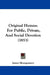 Original Hymns: For Public, Private, And Social Devotion (1853) by James Montgomery
