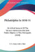 Philadelphia In 1830-31: Or A Brief Account Of The Various Institutions And And Public Objects In This Metropolis (1830) by E L Carey and a Hart