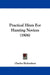 Practical Hints For Hunting Novices (1906) by Charles Richardson