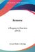 Remorse: A Tragedy, In Five Acts (1813) by Samuel Taylor Coleridge