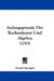 Anfangsgrunde Der Rechenkunst Und Algebra (1793) by Joseph Spengler