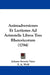 Animadversiones Et Lectiones Ad Aristotelis Libros Tres Rhetoricorum (1794) by Johann Severin Vater, F. A. Wolf