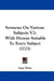Sermons On Various Subjects V2: With Hymns Suitable To Every Subject (1723) by Isaac Watts