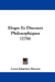 Eloges Et Discours Philosophiques (1776) by Louis Sebastien Mercier