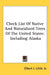 Check List Of Native And Naturalized Trees Of The United States: Including Alaska by Jr. Little Elbert L.