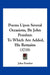 Poems Upon Several Occasions, By John Pomfret: To Which Are Added, His Remains (1735) by John Pomfret
