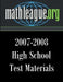 High School Test Materials 2007-2008 by Tim Sanders