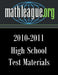 High School Test Materials 2010-2011 by Tim Sanders