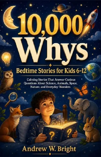 10,000 Whys Bedtime Stories for Kids 6-12: Calming Stories That Answer Curious Questions About Science, Animals, Space, Nature, and Everyday Wonders by Andrew W Bright