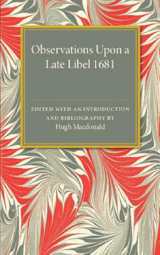 Observations Upon a Late Libel by Hugh MacDonald