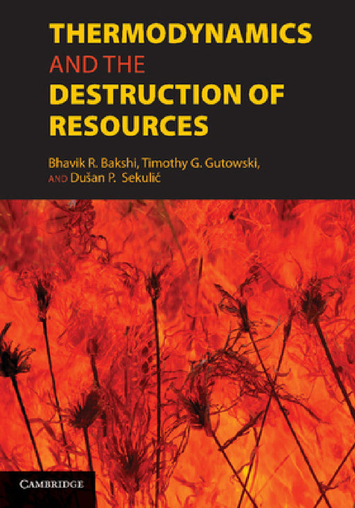 Thermodynamics and the Destruction of Resources by Bhavik R. Bakshi, Timothy G. Gutowski, Dusan P. Sekulic