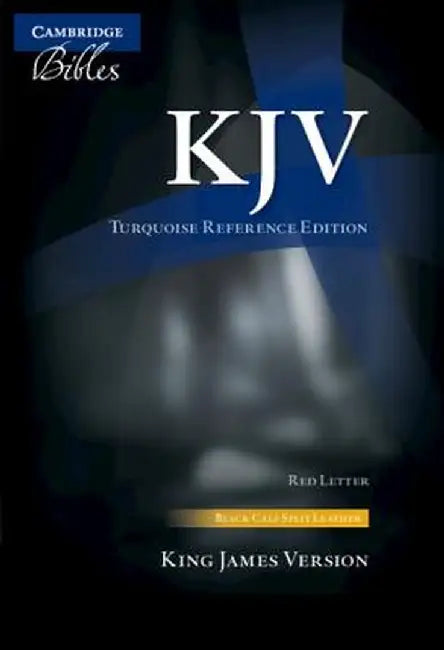 KJV Turquoise Reference Bible, Black Calf Split Leather, Red-Letter Text, Kj674: Xr