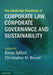 The Cambridge Handbook of Corporate Law, Corporate Governance and Sustainability by Beate Sjåfjell