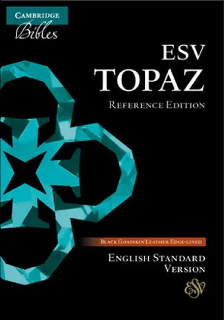 ESV Topaz Reference Bible, Black Goatskin Leather