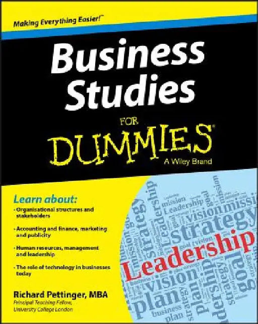 Business Studies for Dummies by Richard Pettinger