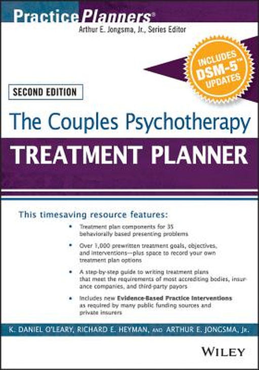 The Couples Psychotherapy Treatment Planner, with Dsm-5 Updates by K. Daniel O'Leary