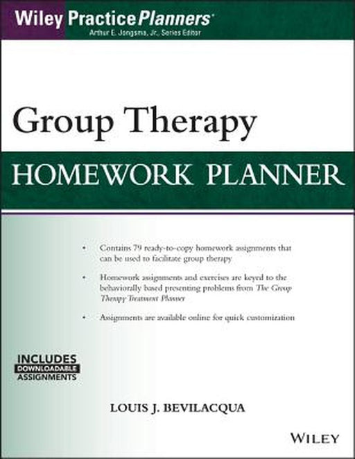 Group Therapy Homework Planner, with Download eBook by Louis J. Bevilacqua