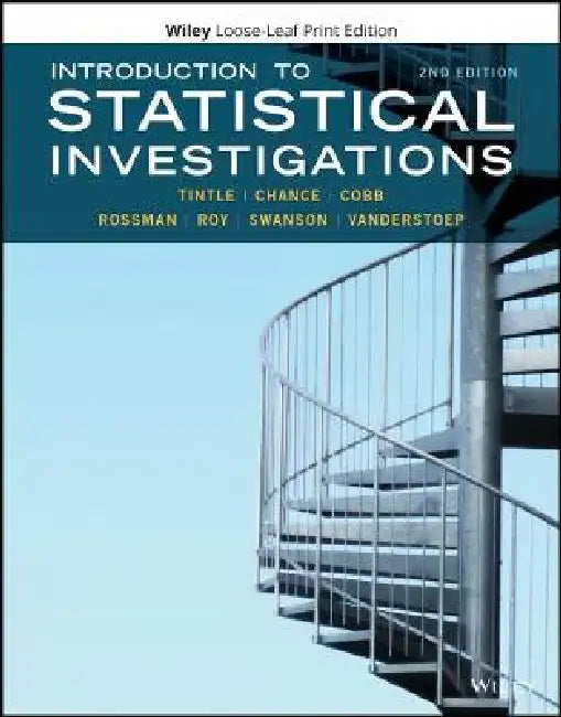 Introduction to Statistical Investigations, 2nd Edition