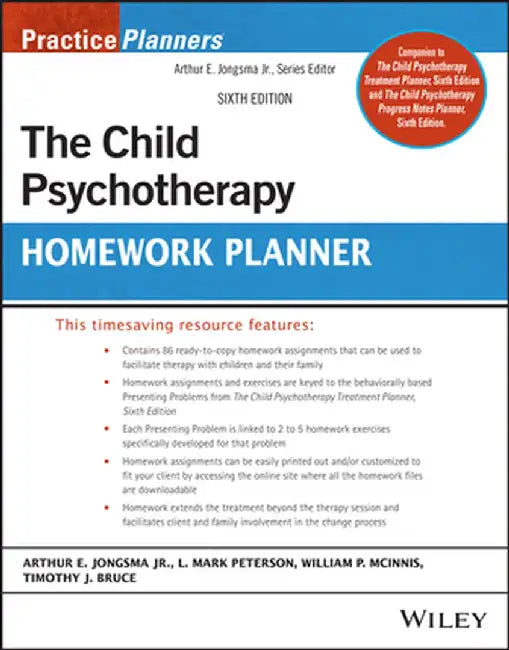 Child Psychotherapy Homework Planner by Jongsma Jr.